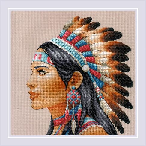 RIOLIS - Amazing Women. Middle East 2248, Cross Stitch Kits 11¾"x11¾, Cross Stitch Kits for Beginners & Advanced, Crossstitching Kits Adult, Counted Stitching Kits, Embroidery Kit in Kuwait