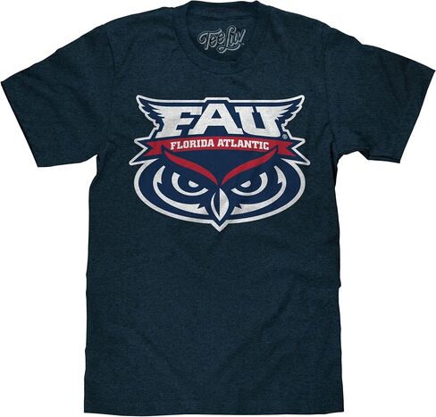 Tee Luv Men's FAU Owls Shirt - Florida Atlantic University Logo T-Shirt in Saudi Arabia
