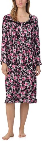 Eileen West Short Nightgown for Women - Eileen Soft Tencel Modal 36" Sleeveless Sleep Dress - Iconic Black, Large in Saudi Arabia