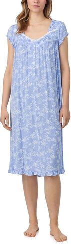 Eileen West Short Nightgown for Women - Eileen Soft Tencel Modal 36" Sleeveless Sleep Dress - Iconic Black, Large in Saudi Arabia