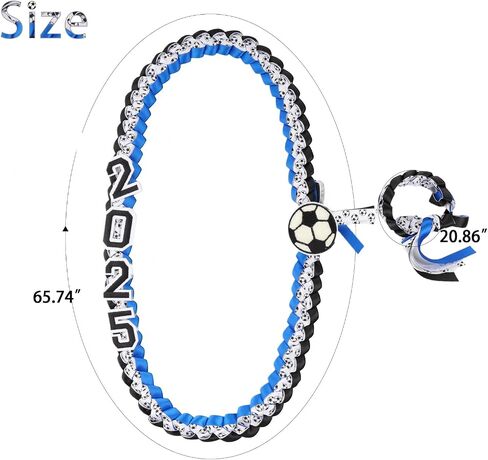Graduation Leis Sport 2025 Graduation Ribbon Lei Graduation Necklace Ball Graduation Leis Class of 2024 Graduation for Student Graduation Gifts Party Supplies in Saudi Arabia