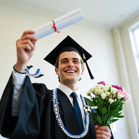 Graduation Leis Sport 2025 Graduation Ribbon Lei Graduation Necklace Ball Graduation Leis Class of 2024 Graduation for Student Graduation Gifts Party Supplies in Saudi Arabia