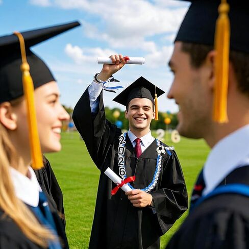 Graduation Leis Sport 2025 Graduation Ribbon Lei Graduation Necklace Ball Graduation Leis Class of 2024 Graduation for Student Graduation Gifts Party Supplies in Saudi Arabia