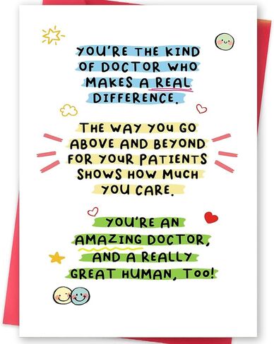 Thank You Card For Doctor - Appreciation, Birthday, Farewell & Retirement Gift Card in Saudi Arabia
