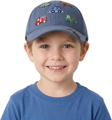 Embroidered Baseball Caps for Boys Girls, Toddler Baseball Hat Adjustable Vintage Excavator Trucker Hats, Age 3-8 in Saudi Arabia