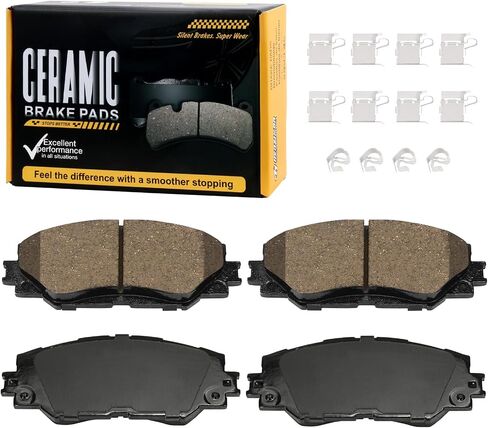 Front Brake Pads for Toyota Corolla RAV4 Matrix Scion xB xD Pontiac Vibe Lexus HS250h Ceramic Brake Pads w/Hardware Replacement in Saudi Arabia