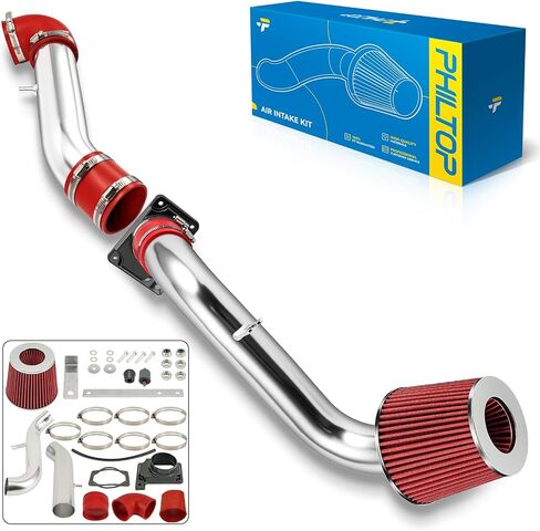 PHILTOP 2.75" Cold Air Intake Kit System Compatible with Mitsubishi Eclipse 2000-2005 2.4L L4, High Performance, Red in Saudi Arabia