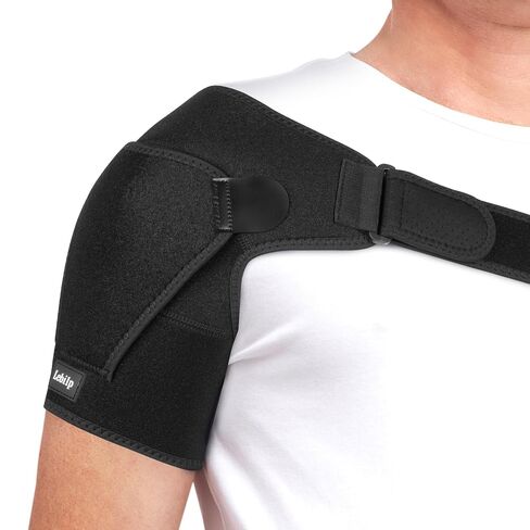Shoulder Brace with Adjustable Compression Sleeve Rotator Cuff Support & Arm Sling, Hot/Cold Pack Compatible, Breathable Stabilizer for Pain Relief, Fits Left/Right Arm, Men & Women (Large) in Saudi Arabia