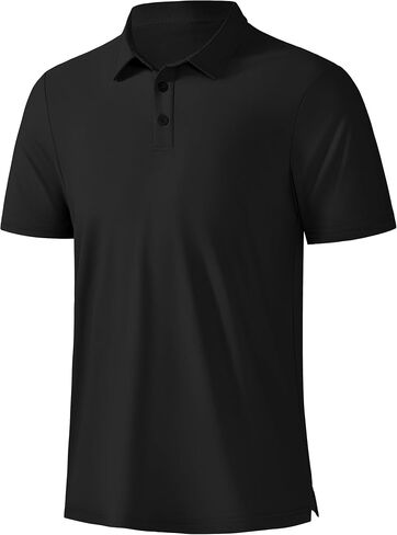 Mens Golf Polo Shirts Moisture Wicking Performance Short Sleeve Pique Athletic Golf Collared Shirts for Men in Saudi Arabia