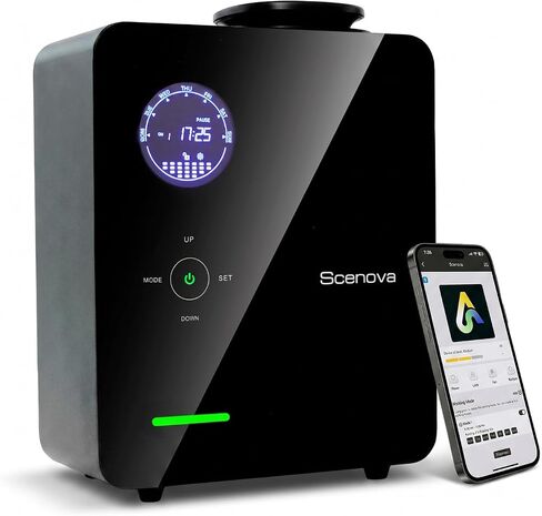 Pro, 2026 Upgraded, Waterless Essential Oil Aromatherapy Scent Diffuser. Whole Home System, 2000 sq ft Coverage, Home, Office, Spa. Touch Panel and Bluetooth Controls. in Saudi Arabia