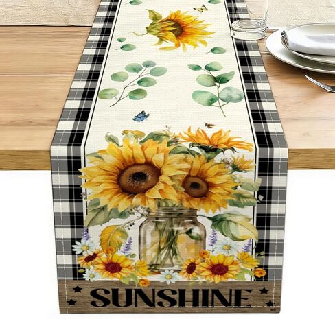 Light Blue and White Gingham Table Runner, Buffalo Plaid Check Table Cloth13x72 Inches Long Table Decor, Kitchen Dining Suppliers for Farmhouse Rustic Birthday Coffee Holiday Party Decor in Saudi Arabia