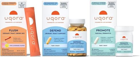 Urinary Tract Health Flush Drink Mix, Daily Defense Cleanse Biofilm and Specialized Vaginal Probiotic, 3-pack bundle in Saudi Arabia