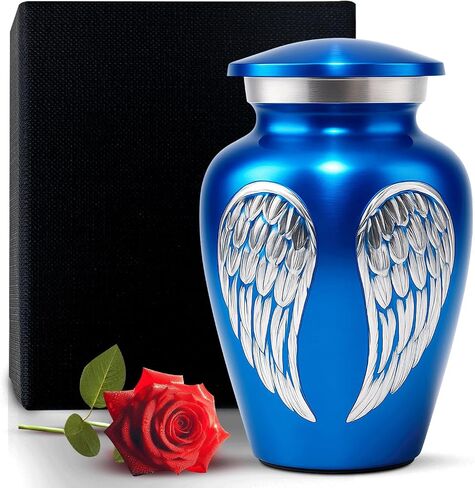 Small Urn for Ashes Women & Men - Mini Cremation Urns for Human Ashes - Tiny Urn for Mom & Dad - Memorial Keepsakes for Loved Ones (Red, Small) in Saudi Arabia