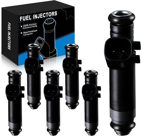 Fuel Injectors for:-Ford F150 V6 4.2L Naturally Aspirated 2005 2006 2007 2008 Set of 6 Replacement OE# FJ869, 800-1905N, 8001905N, CM-5105, CM5105, 5L3Z9F593AA, 5C3Z9F593AA in Saudi Arabia