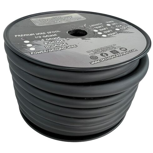 50 ft CCA 1/0 Gauge Oversized Purple Power Ground Wire Sky High Car Audio in Kuwait