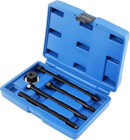 maXpeedingrods Long Reach Harmonic Balancer Installer Kit, 5 Piece Harmonic Balancer Pulley Puller Install Set, Crank Pulley Removal Tool Damper Puller Kit for Ford GM Dodge Chrysler in Kuwait