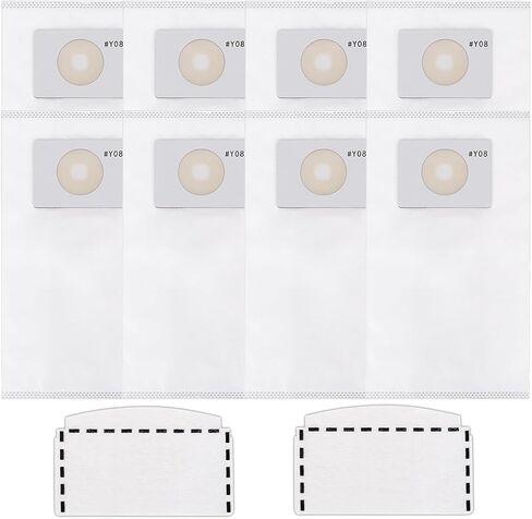 Y11 Vacuum Bags Compatible with InterVac Vacuum Cleaner CSRM, CSRM-RC, CS-9 and for DOMETIC CV1004-8 Dust Bag with 2 Motor Filters, Part# Y11, Y11-5 in Saudi Arabia