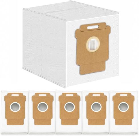 6 Pack Vacuum Cleaner Dust Bags Compatible with iRobot Roomba S9 S9+ i7 i7+ i3 i3+ i4 i4+ j7 j7+ i8 i8+ Automatic Dirt Disposal Bag, 2.8L High Efficiency Non-Woven Replacement Bags - with Hole in Saudi Arabia