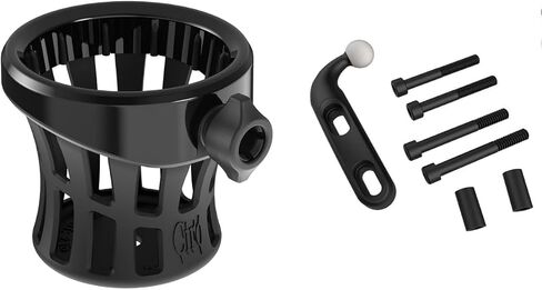 Ciro Drink Holder Perch Mount Chrome Plated and Rubber, Chrome Finish 50410 in Saudi Arabia
