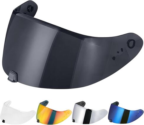 R420 Visor Shield Repalcement, UV Protection Outer Face Helmet Shield Compatible with R420 Motorcycle Accessories (Chrome Blue) in Saudi Arabia