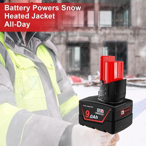 2 Pack 9.0Ah 12V Batteries Compatible with Milwaukee 12V Cordless Tools, Replaces 48-11-2412 48-11-2460 48-11-2401 (Not Made by Milwaukee) in Kuwait