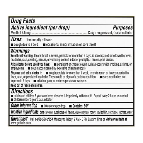 HALLS Relief Honey Lemon Cough Drops, Bulk Cough Drops, 250 Drops in Kuwait