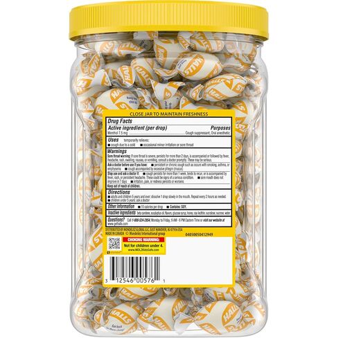 HALLS Relief Honey Lemon Cough Drops, Bulk Cough Drops, 250 Drops in Kuwait