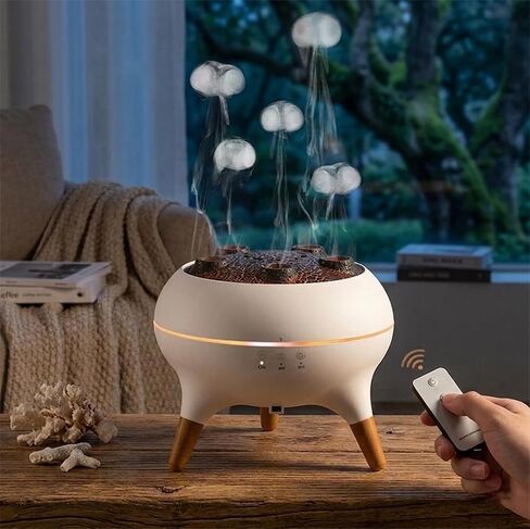 Dynamic Aromatherapy Diffuser, 250ml Essential Oil Diffuser, Cool Mist Humidifier, Jellyfish Mist Effect, LED Mood Lights, Dynamic Aroma Diffuser for Home, Bedroom & Office in Saudi Arabia