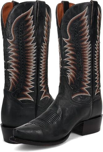 Dan Post Mens Rip Embroidered Snip Toe Casual Boots Mid Calf - Black in Saudi Arabia