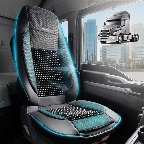Semi Truck Beaded Seat Covers, Cooling Car Seat Cushion for Back Support, Anti-Sweat Seat Covers for Trucks, Universal Fit for Volvo, Kenworth, Freightliner, Improved Comfort & Durability in Saudi Arabia