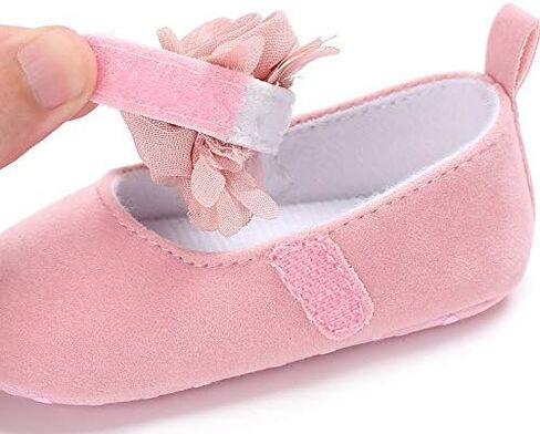 Infant Baby Girls Mary Jane Walking Shoes Cute Flower Newborn Comfortable Soft Sole Flats Non-Slip Wear-Resistant Shoes in Saudi Arabia