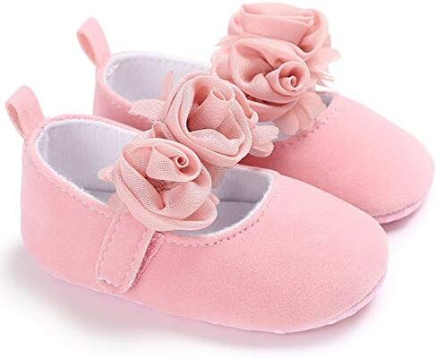 Infant Baby Girls Mary Jane Walking Shoes Cute Flower Newborn Comfortable Soft Sole Flats Non-Slip Wear-Resistant Shoes in Saudi Arabia