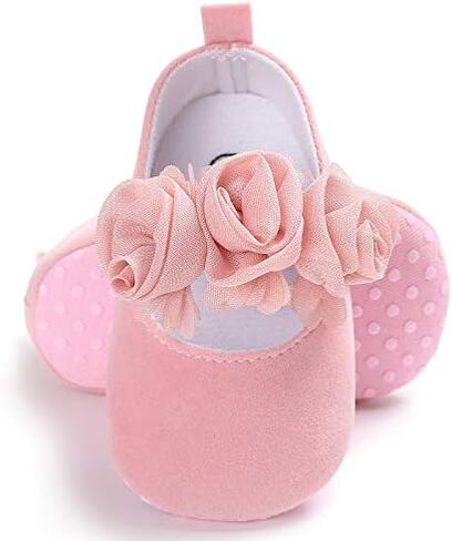 Infant Baby Girls Mary Jane Walking Shoes Cute Flower Newborn Comfortable Soft Sole Flats Non-Slip Wear-Resistant Shoes in Saudi Arabia