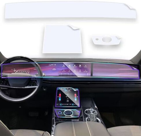 4PCS 2024 2023 Cadillac Escalade SOFT Screen Protector Compatible with 2024 2023 2022 2021 Cadillac Escalade/Escalade-V Nav. & Dashbord & Rear-Seat Media Display Screen Escalade Accessories 2023 in Kuwait