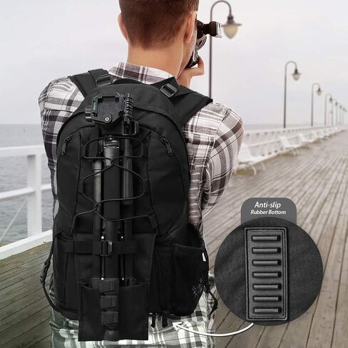 Camera Backpack Waterproof Large DSLR Camera Bag with 17" Laptop Compartments,Rain Cover,Tripod Holder Outdoor Travel Camera Backpack Case for Nikon Canon Sony Pentax DSLR/SLR Cameras and Accessories in Saudi Arabia