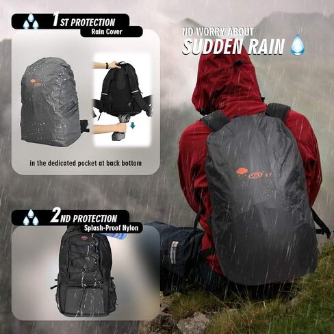 Camera Backpack Waterproof Large DSLR Camera Bag with 17" Laptop Compartments,Rain Cover,Tripod Holder Outdoor Travel Camera Backpack Case for Nikon Canon Sony Pentax DSLR/SLR Cameras and Accessories in Saudi Arabia