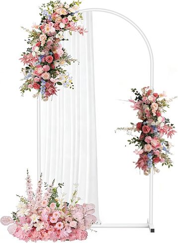 7.2 FT Wedding Arch Backdrop Stand, Gold Metal Arch Stand for Wedding Ceremony, Birthday Party, Baby Shower, Graduation, Floral Balloon Decoration in Saudi Arabia