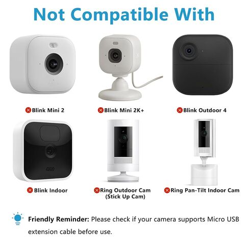 Charger Extension Cable Compatible with Blink Mini Pan Tilt, WYZE Cam V4, Ring Indoor Cam (2nd Gen), Micro USB Extension Power Cord, Waterproof Security Camera Charging Cable, 2 Pack, 16 FT in Saudi Arabia