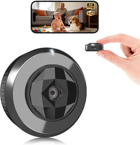 4K Indoor Hidden Camera，Mini Camera with 30-Day Standby Time,APP Control Smart Motion Detection（Coal-Black） in Saudi Arabia
