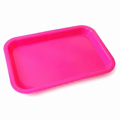 Dental Autoclavable Procedure Flat Tray Medical Instrument Set Up Flat Tray Size F - 9 5/8" W x 6 5/8" D x 7/8", Neon Purple in Kuwait