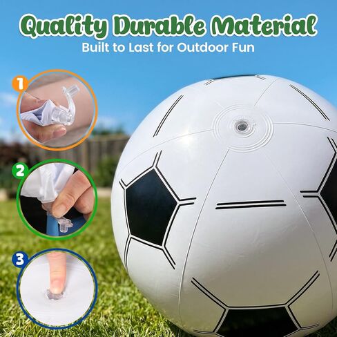 POPLAY 5PCS Inflatable Balls, 12 Inch Inflatable Soccer Beach Balls for Kids Party Favors Summer Swimming Pool Beach Game in Saudi Arabia