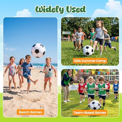 POPLAY 5PCS Inflatable Balls, 12 Inch Inflatable Soccer Beach Balls for Kids Party Favors Summer Swimming Pool Beach Game in Saudi Arabia