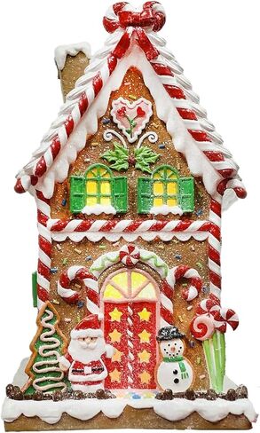 MOMENTS IN TIME 10" H Polyresin LED & Musical Gingerbread Bakery Shop Battery (not Included) in Kuwait