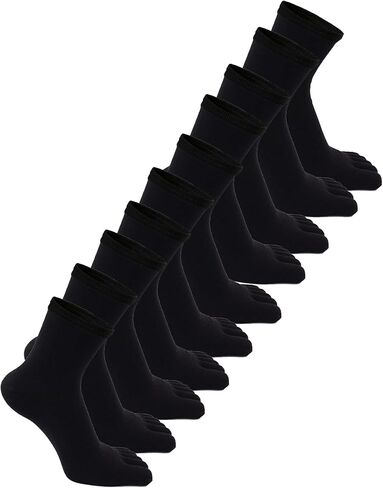 10 Pairs Toe Socks Cotton Breathable Athletic Running Ankle Five Finger Sock for Men Women Size 6-10 in Kuwait