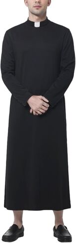 للجنسين cassocks منبر أردية رجال الدين أزياء القس الأسقف مع طوق إدراج علامة تبويب in Kuwait
