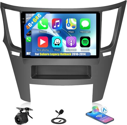 2+32G Android Car Stereo for Subaru Legacy Outback 2003-2009 with Apple Carplay Android Auto Mirror Link Change Theme 9 inch TouchScreen FM RDS DSP Bluetooth WiFi GPS+AHD Camera & MIC in Saudi Arabia