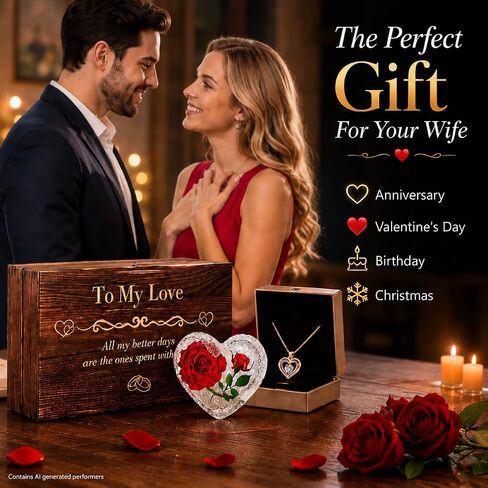 Preserved Red Real Rose Valentines Day Gifts for Her Present,Romantic Valentines Day Gifts for Wife Gifts from Husband,to My Love Valentines Day Gifts for Her Unique （Ring&White） in Saudi Arabia