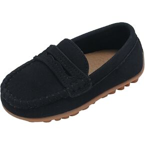 Toddler Boys Girls Slip On Loafers Dress Flat Shoes Casual Moccasins Walking Boat Oxford Shoes School Wedding Church Loafers in Kuwait