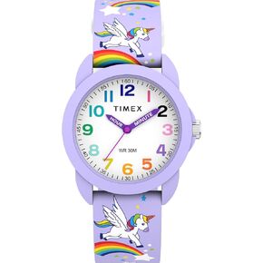 Timex Youth Kids Time Teacher 30mm Watch - Purple Strap White Dial Purple Case in Kuwait