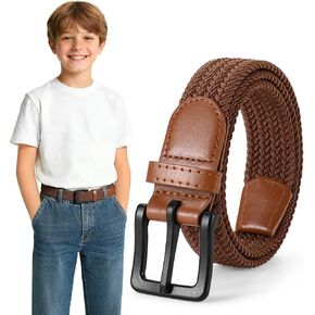 BELTROAD Elastic Boys Belt, 1.18" Woven Braided Kids Belt for Golf and Baseball, Hypoallergenic Stretch Belts for Boys Gifts in Saudi Arabia